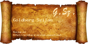 Goldberg Szilas névjegykártya